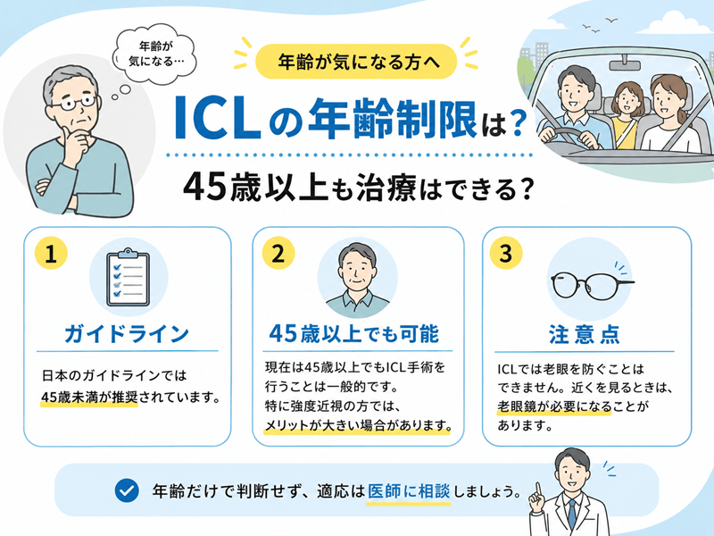 ICLの年齢制限は？45歳以上でも治療はできる？